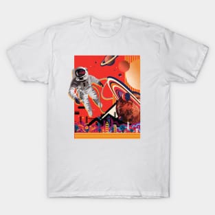 Floating Retro Astronaut T-Shirt